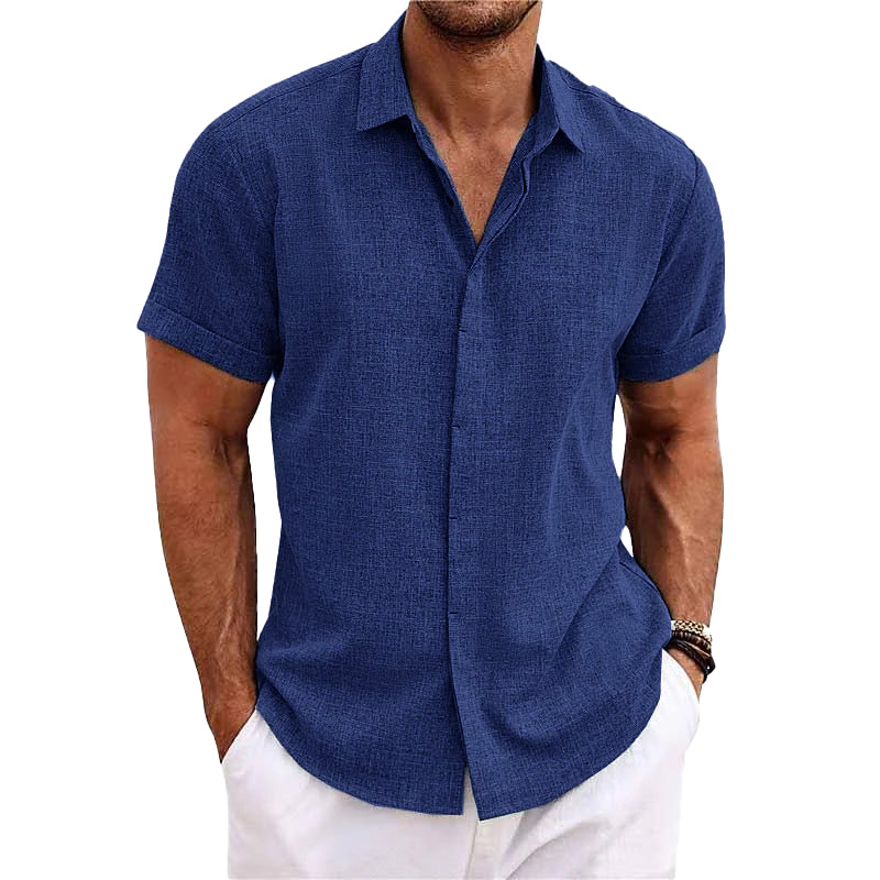 Pascal - Chemise Homme en Lin Manches Courtes