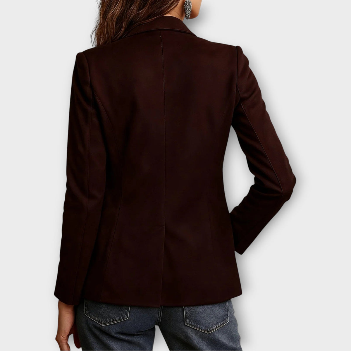 Amélie | Blazer Élégant Suédine Vintage