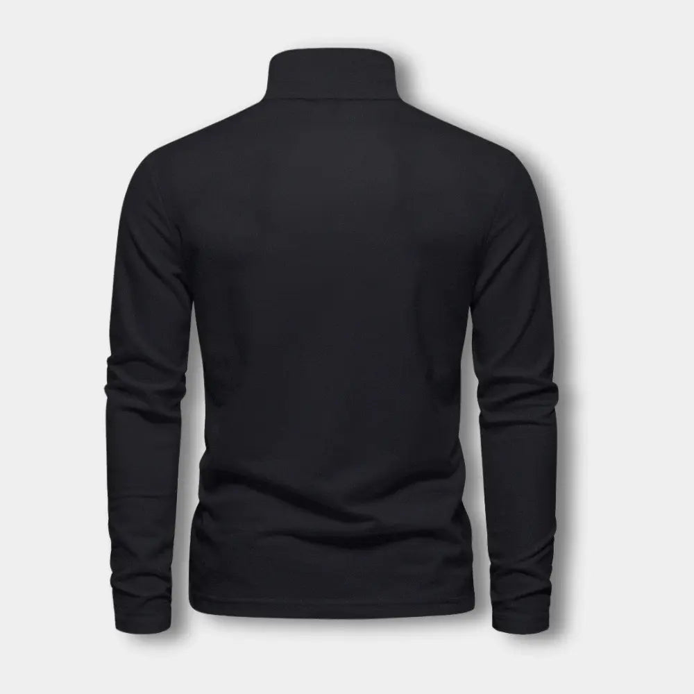 Laurent - Polo Homme Manches Longues Col Contrasté