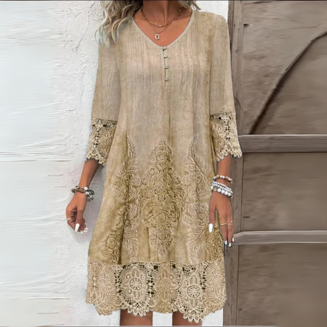 Léa - Robe Dentelle Chic D'Été