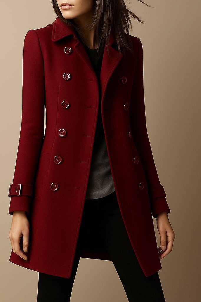 Sabine | Manteau Élégant Long Laine