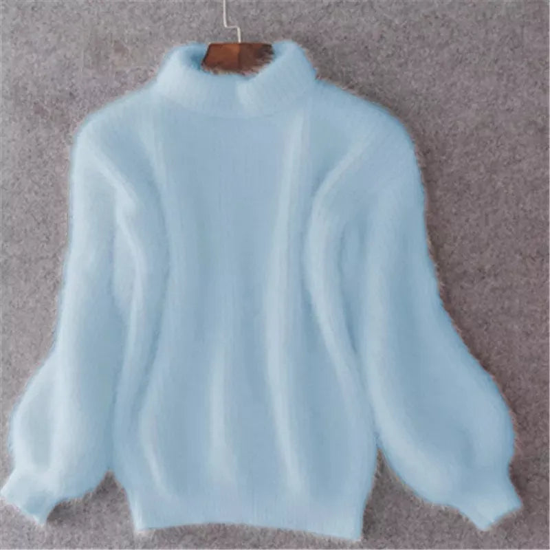 Pascale | Pull Féminin Angora Manches Bouffantes
