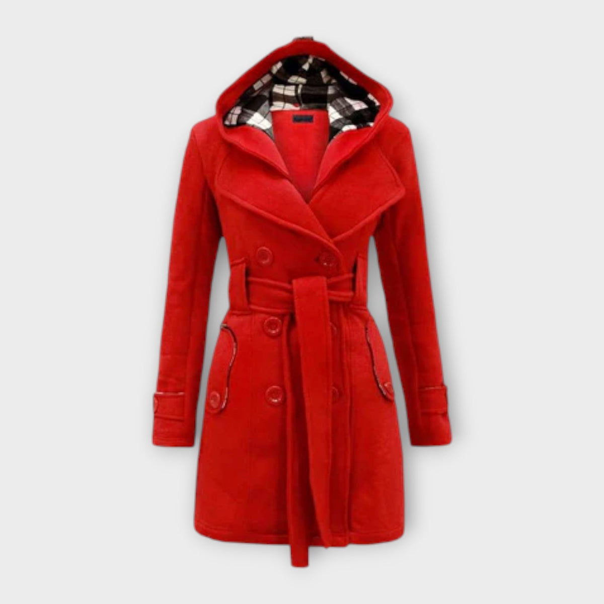 Léa | Manteau Élégant Laine à Capuche