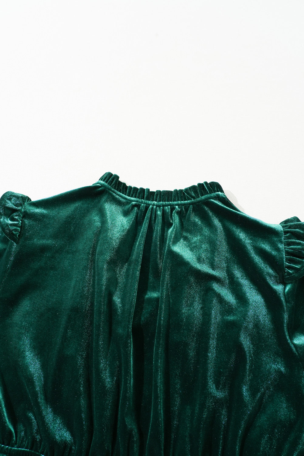 Marguerite - Robe midi grande taille - Encolure froncée, Velours, Femme