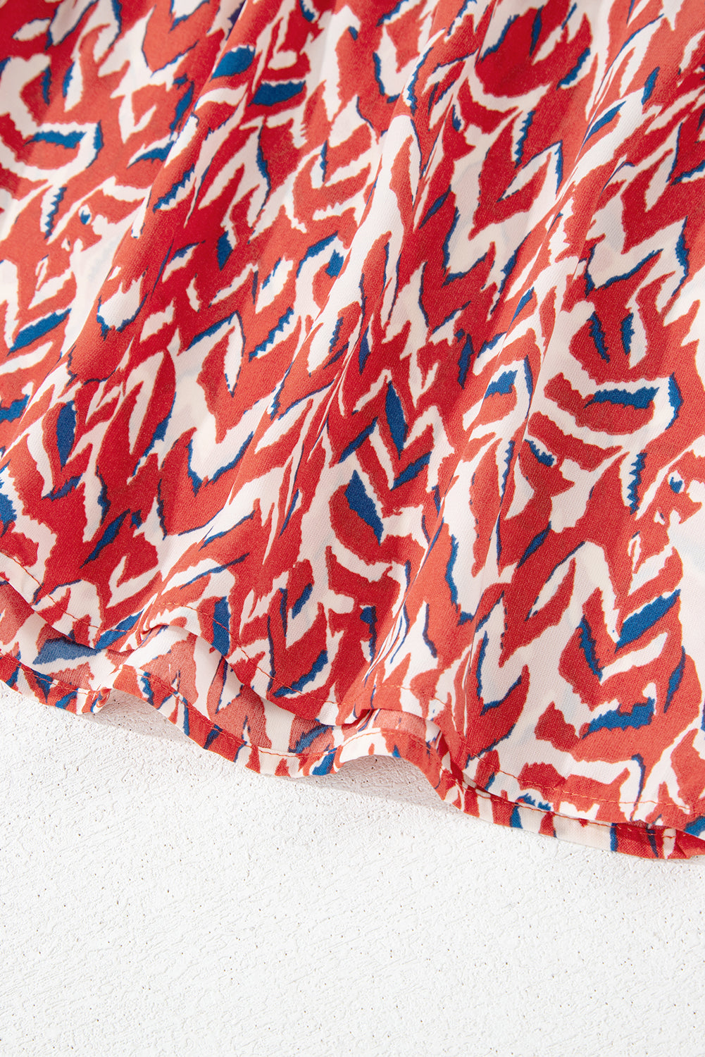 Jacqueline - Robe maxi grande taille - Motif abstrait, Col V, Taille haute, Femme