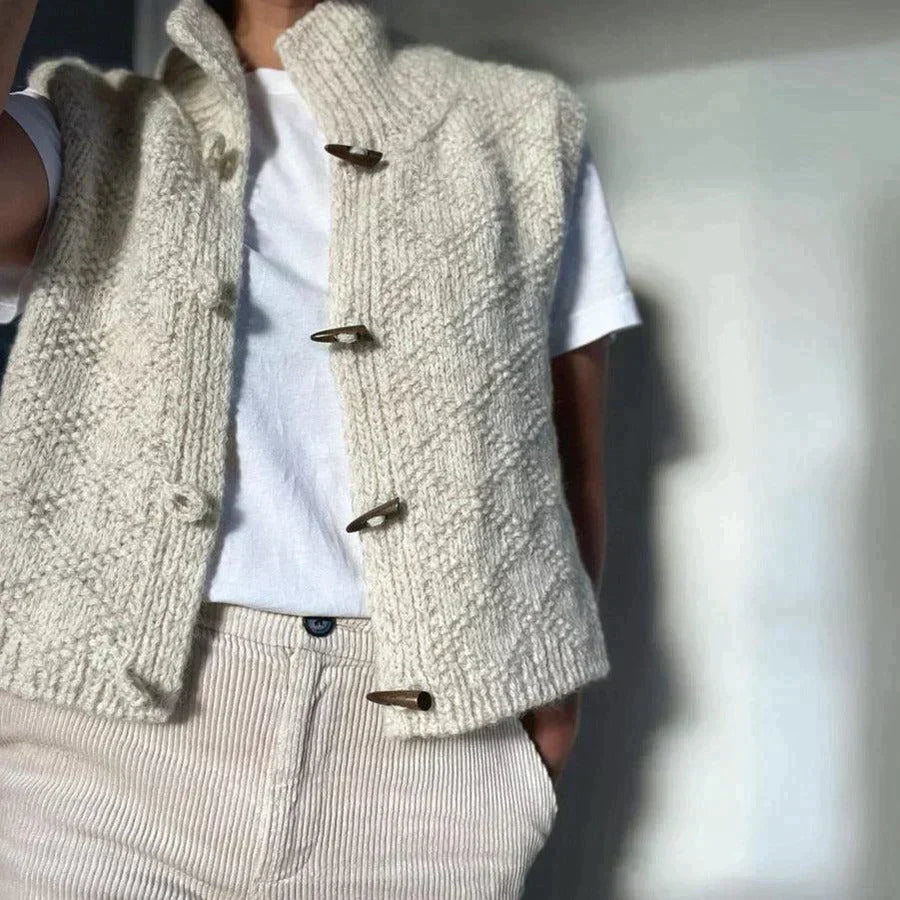 Alice - Gilet femme tricoté chic