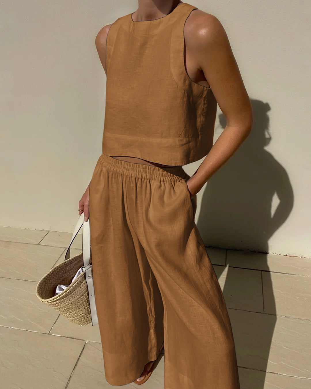 Éléonore - Maxi-robe col V - Finitions délicates, Coton doux - Femme