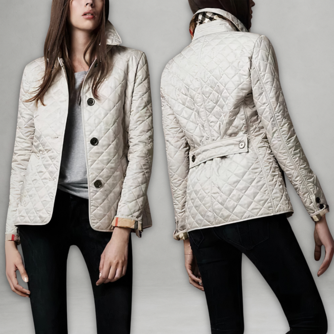 Camille - Veste Élégante Matelassée Col Chemise