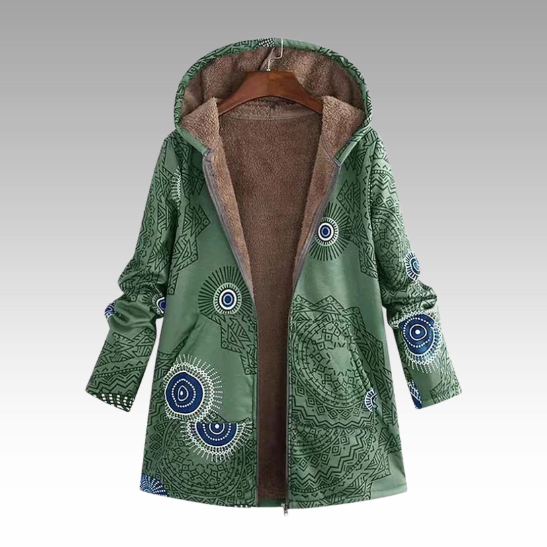 Sandrine - Manteau Chic Bohème Capuche