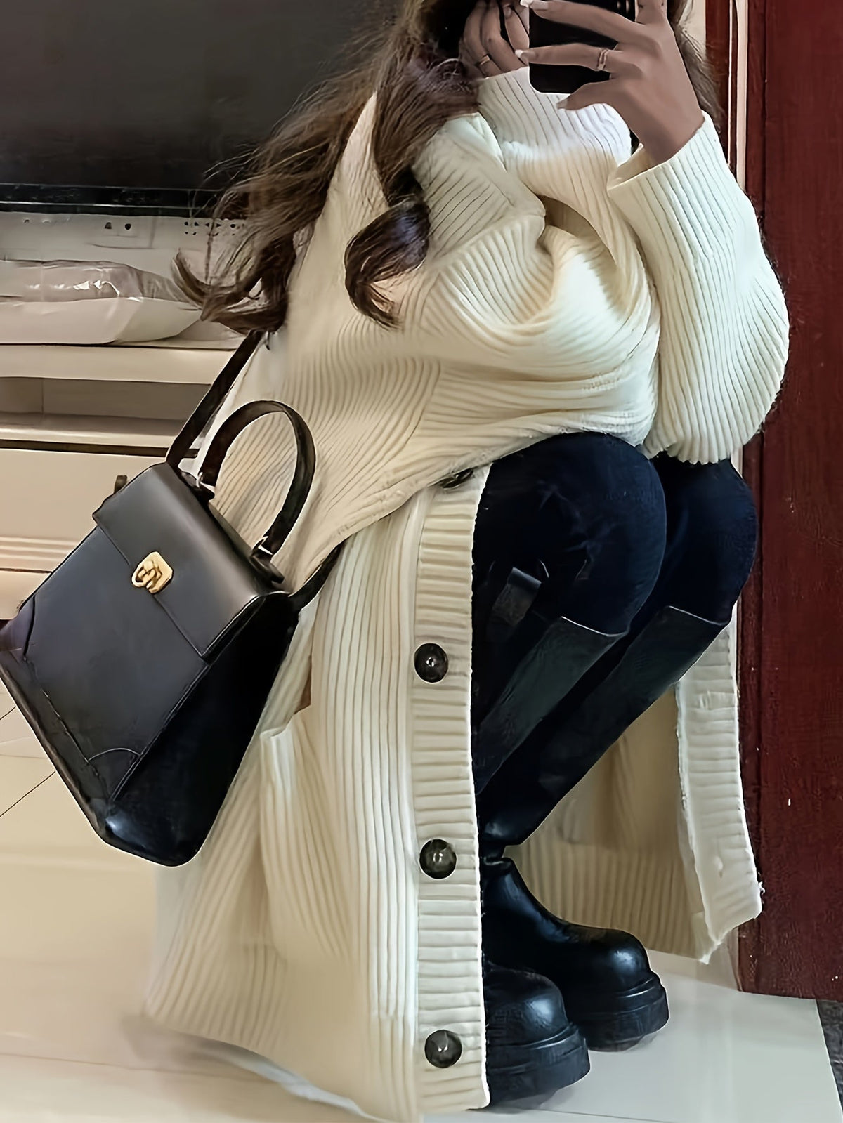 Chloé - Cardigan Chic Oversize Grosse Maille