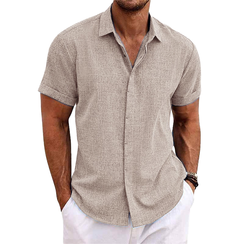 Pascal - Chemise Homme en Lin Manches Courtes