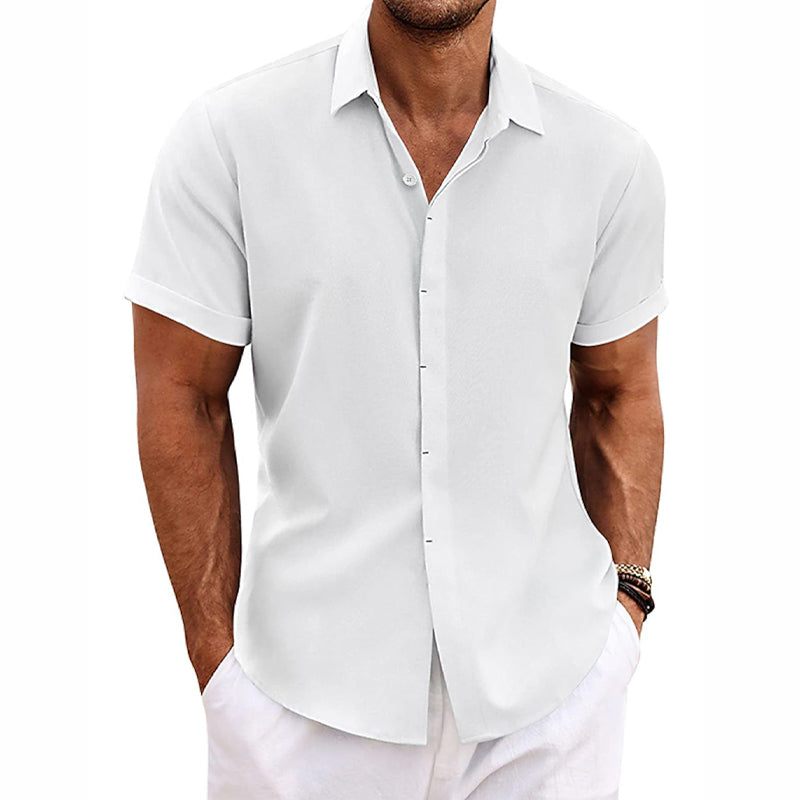 Pascal - Chemise Homme en Lin Manches Courtes