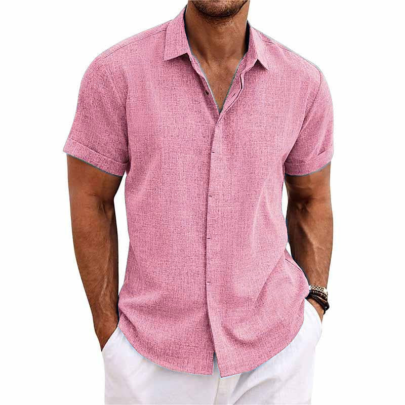 Pascal - Chemise Homme en Lin Manches Courtes