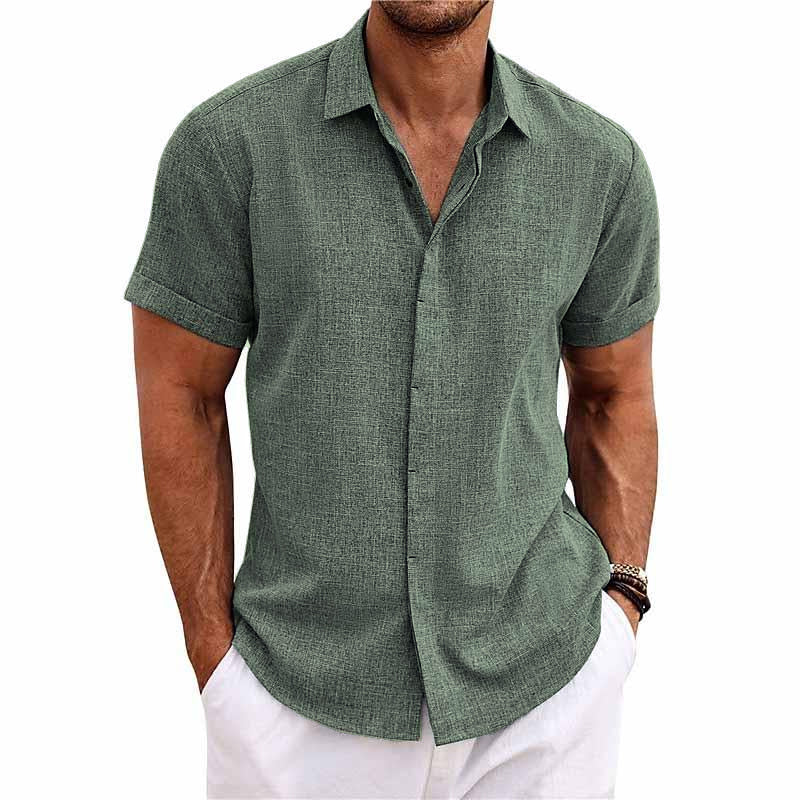 Pascal - Chemise Homme en Lin Manches Courtes