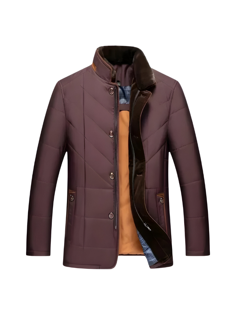 Laurent - Veste Raffinée Matelassée Doublure Fourrée