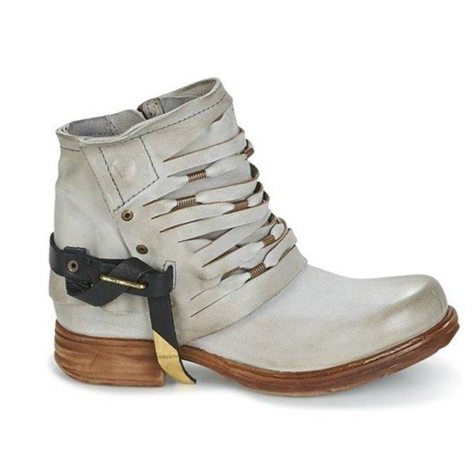 Marielle - Bottines rétro - Talon bloc, Style vintage - Femme