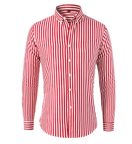 Jules - Chemise Homme Rayée Manches Longues Slim Fit