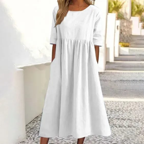 Julie - Robe d'Été Femme en Lin Élégante