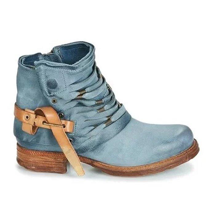 Marielle - Bottines rétro - Talon bloc, Style vintage - Femme