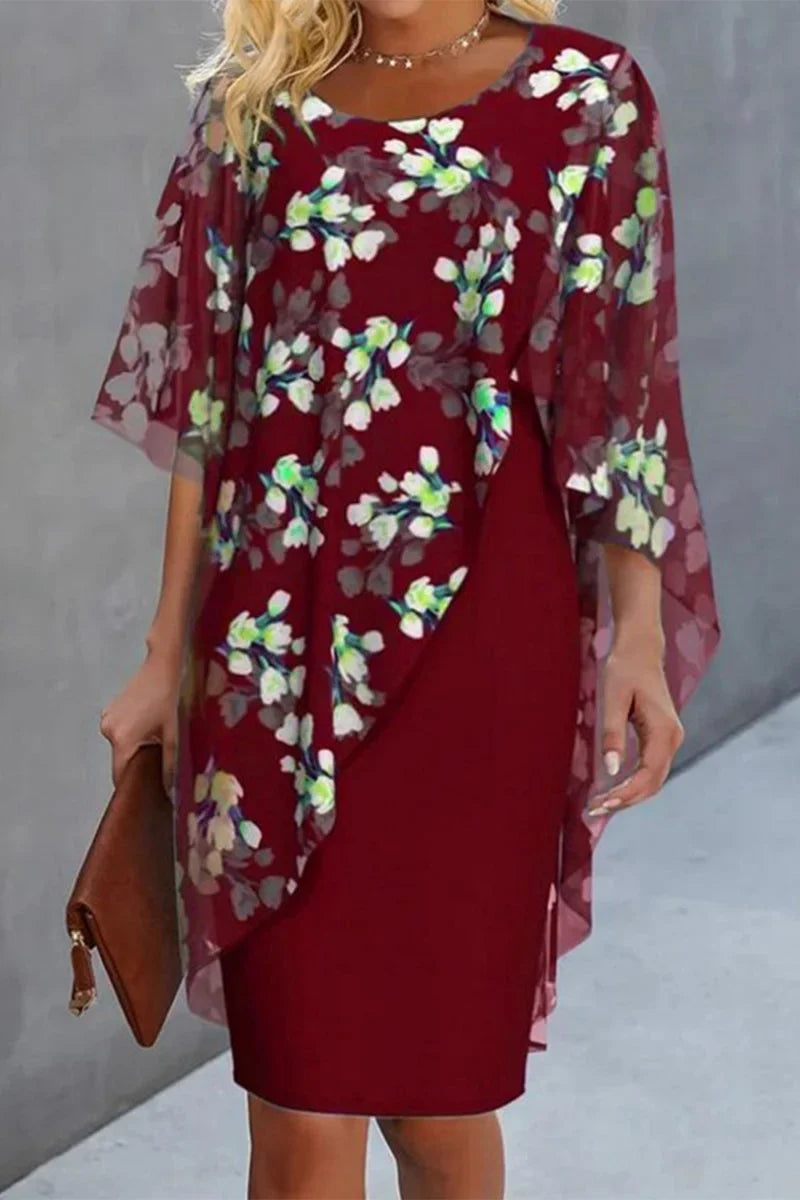 Pauline - Robe en Mousseline Fleurie Chic Femme
