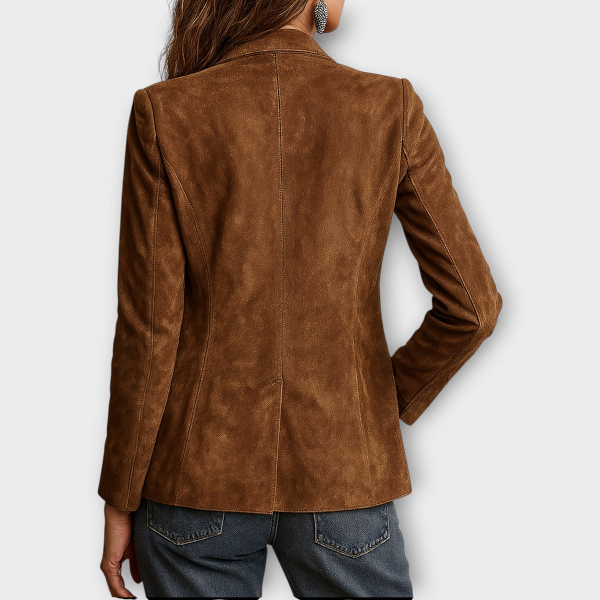 Amélie | Blazer Élégant Suédine Vintage