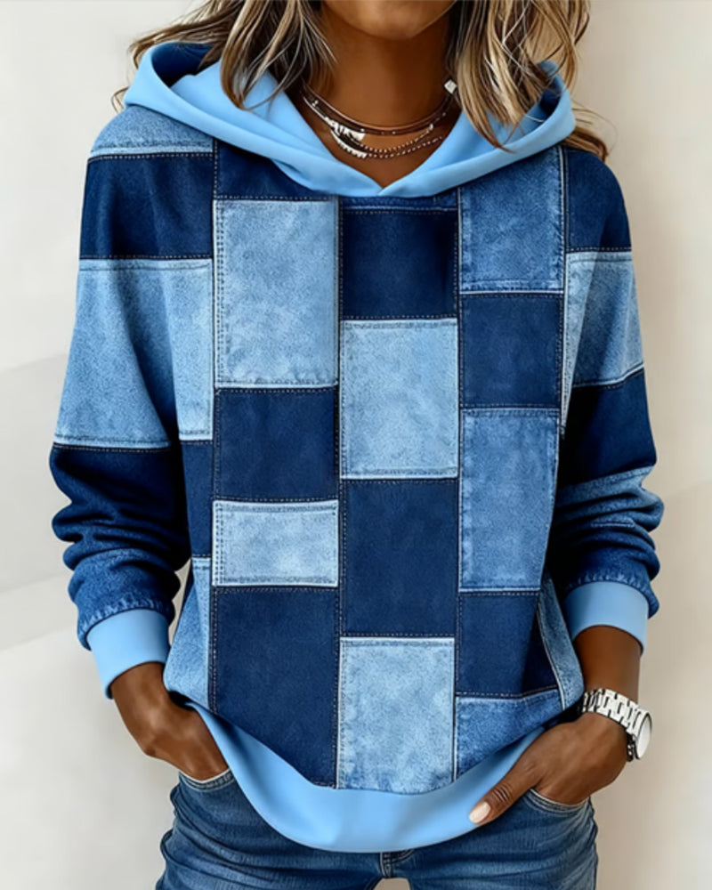 Nathalie - Sweat Chic Capuche Imprimé
