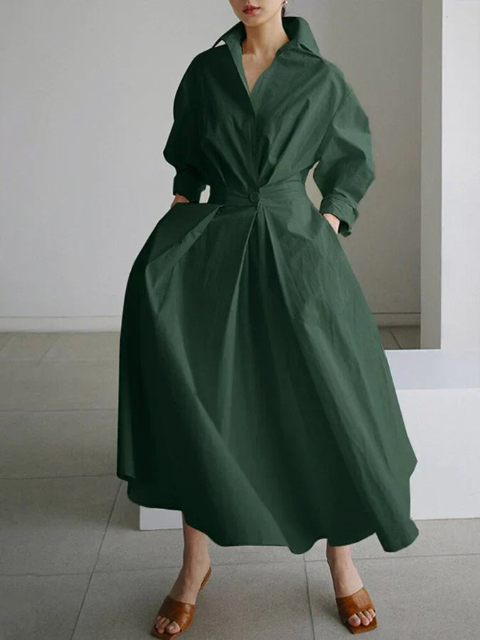 Aurélie - Robe Maxi Chemise Chic