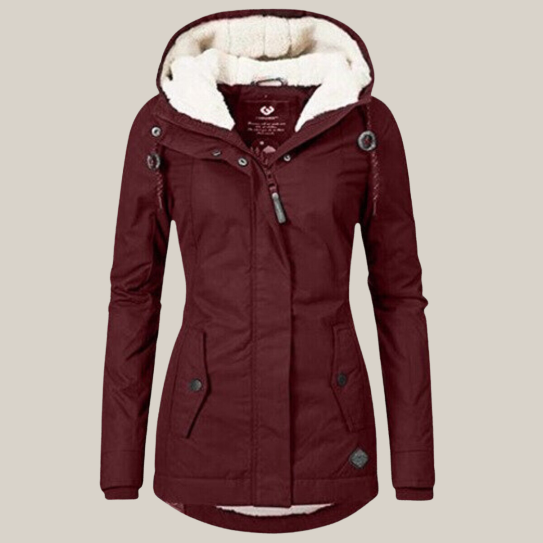 Sandrine - Parka Élégante Chaude Capuche