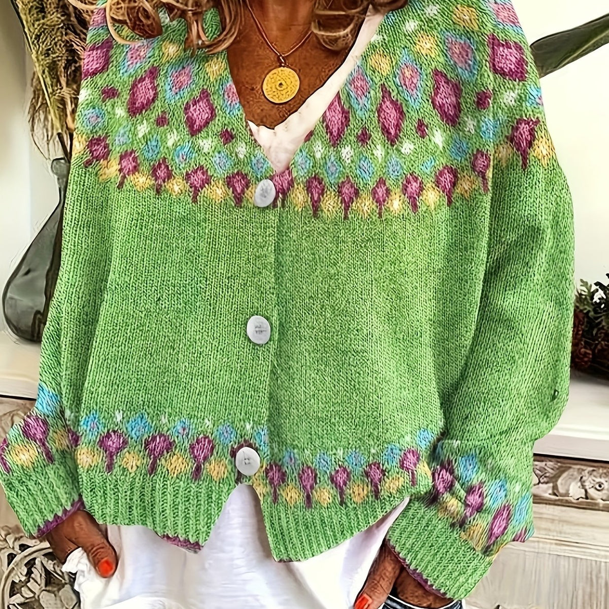 Chloé - Cardigan Féminin Vintage Fleuri