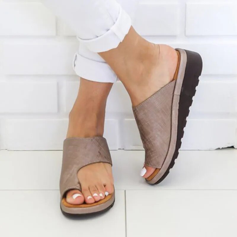 Nathalie - Sandales orthopédiques - Talon compensé, Femme