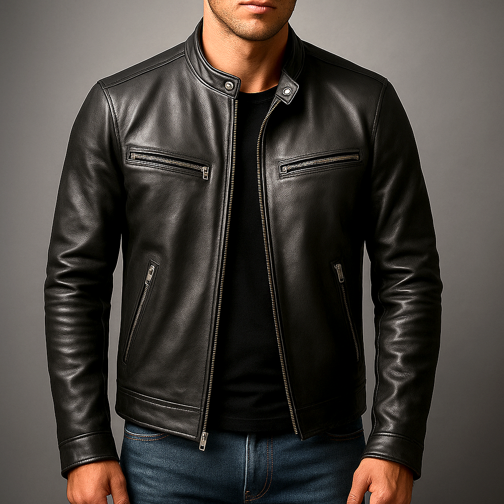 Christophe - Veste Chic Cuir Style Motard