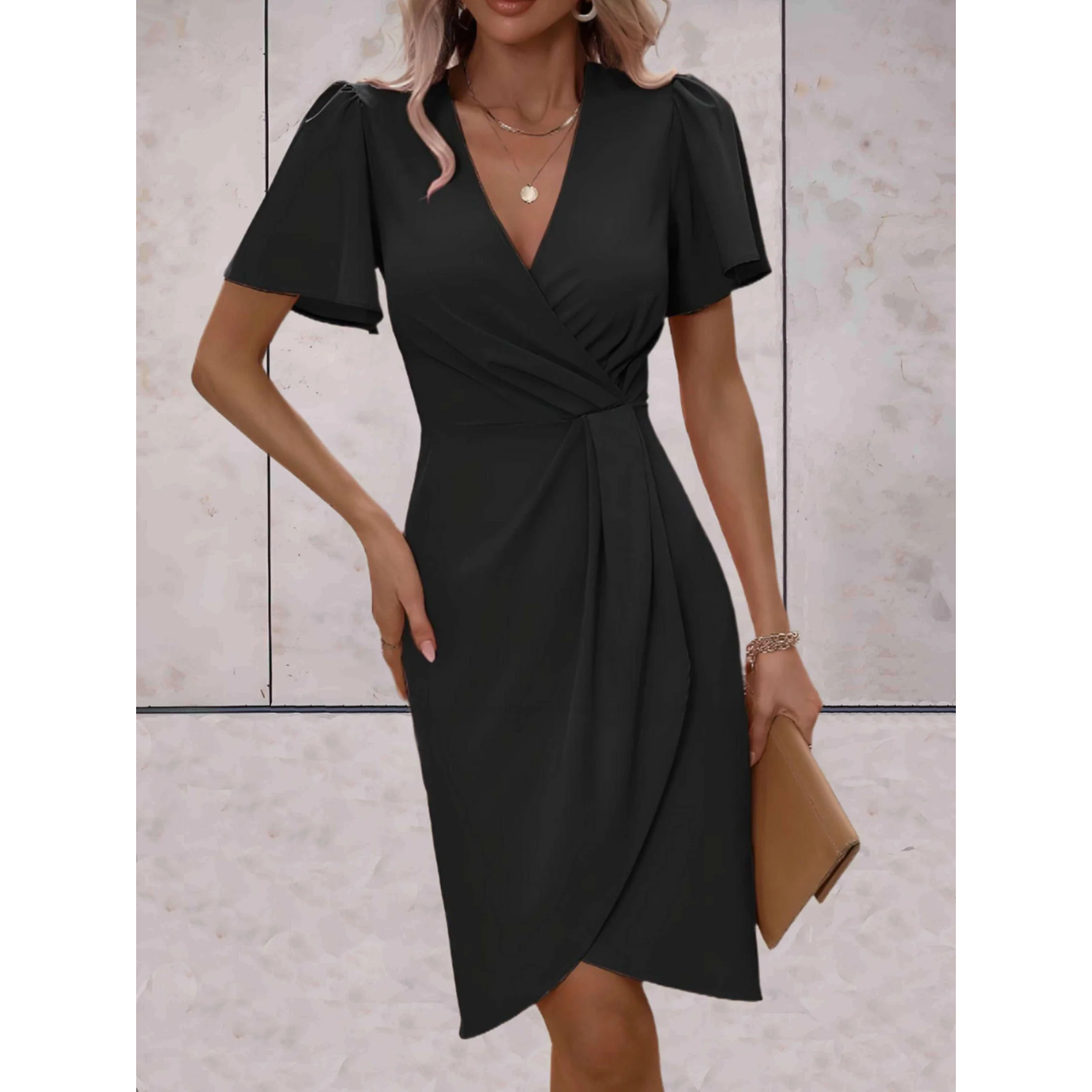 Delphine - Robe Portefeuille Élégante