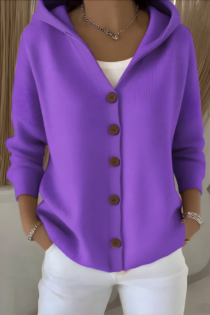 Amélie - Cardigan Chic Maille Douce à Capuche