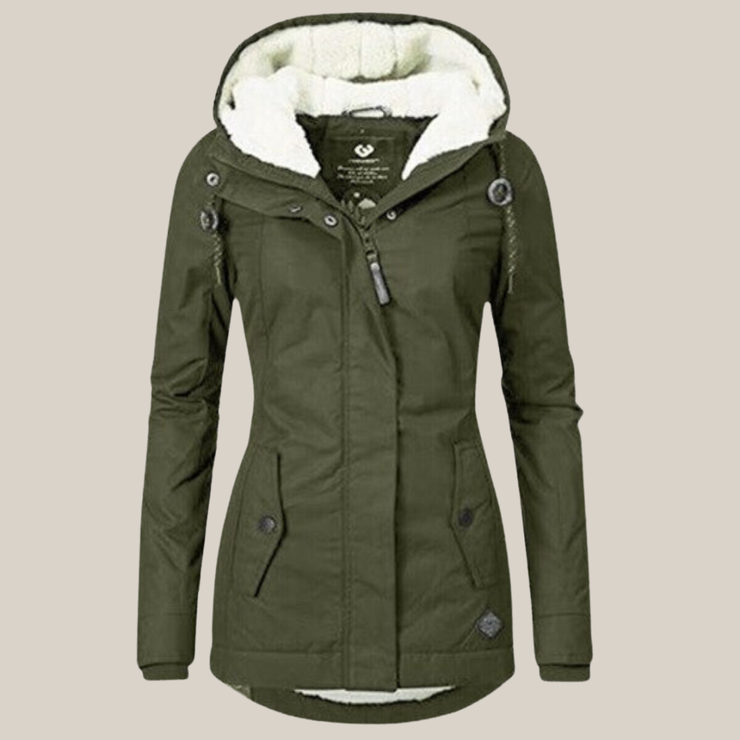Sandrine - Parka Élégante Chaude Capuche