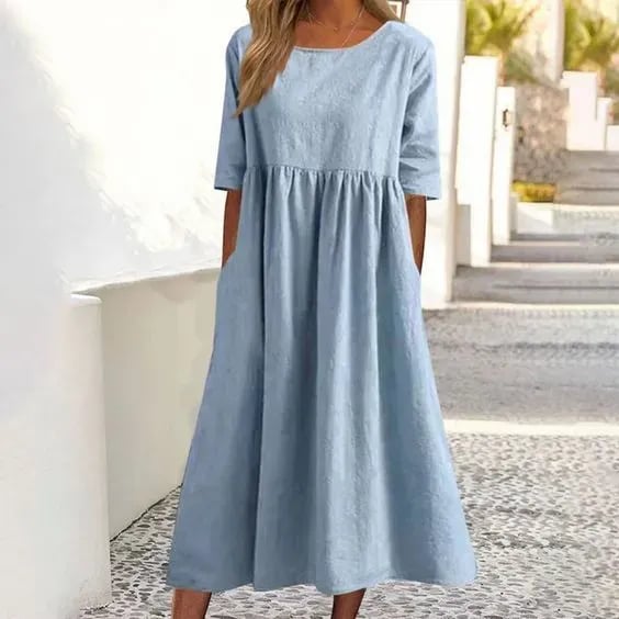 Julie - Robe d'Été Femme en Lin Élégante