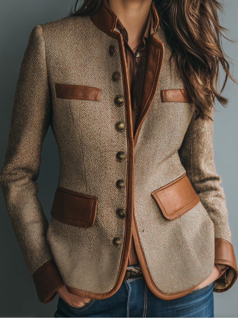 Camille - Veste Chic Vintage à Poches