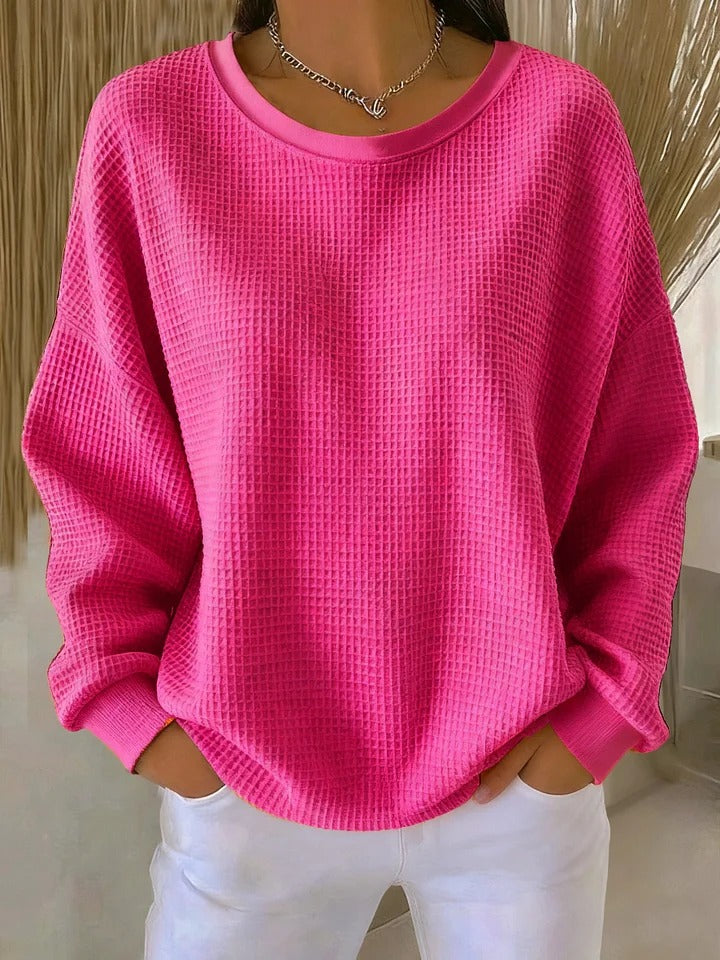Claire | Pull Élégant Col Rond Maille