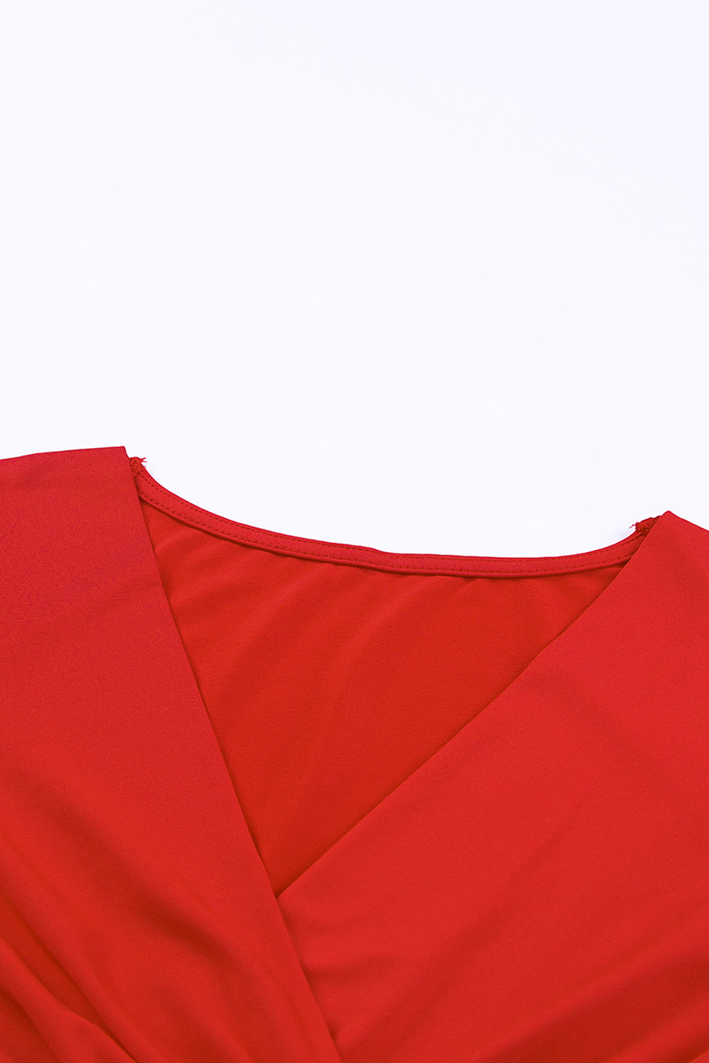 Amandine - Robe longue moulante - Col V froncé, Coupe portefeuille, Femme