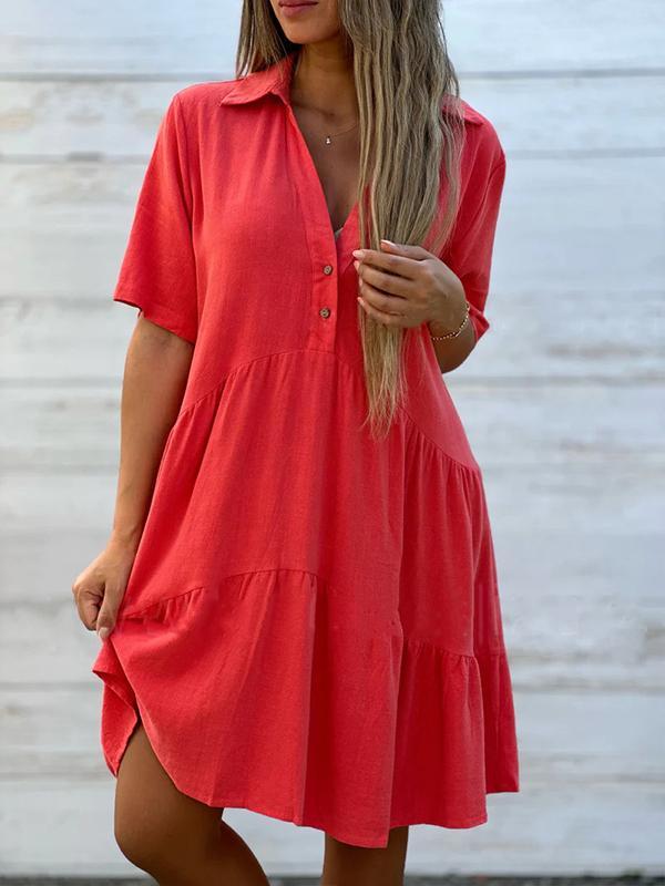 Laure - Robe Chemise Chic Décontractée Femme