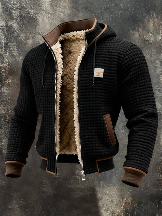 Nicolas - Veste Moderne Tricot Sherpa à Capuche