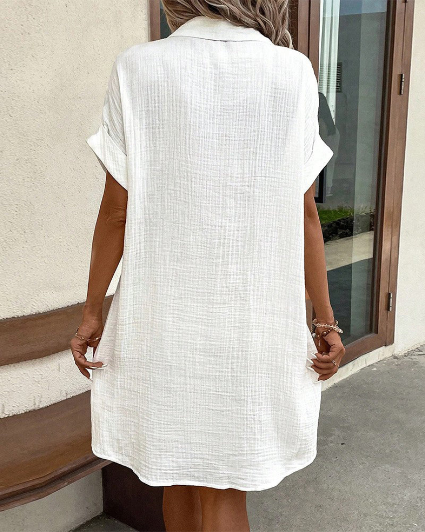 Valérie - Robe Chemise Fluide D'Été
