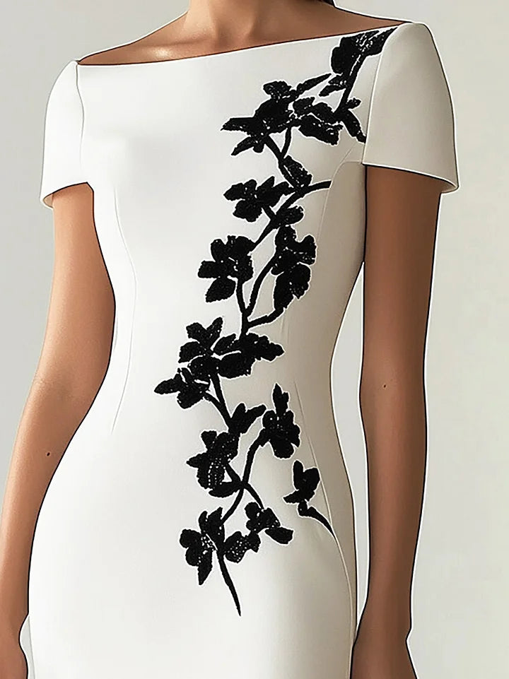 Élodie - Robe Longue Fleurie Chic Col V Femme