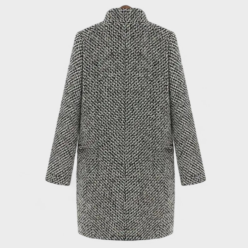 Chantal | Manteau Chic Pied-de-Poule Laine