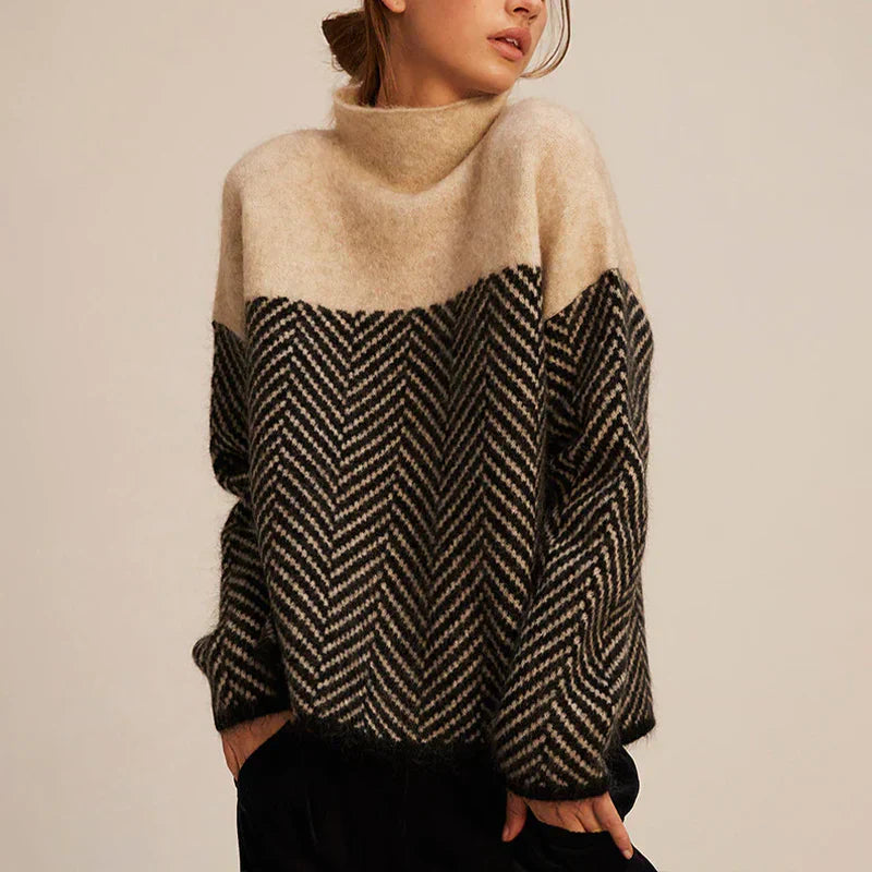 Lina - Pull automne à col femme