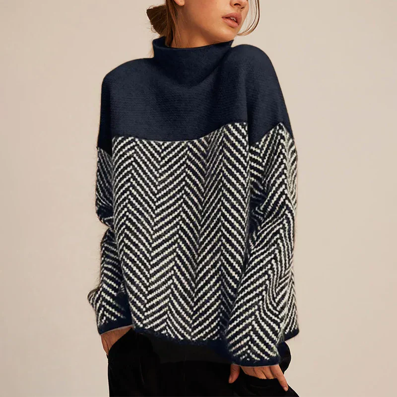 Lina - Pull automne à col femme
