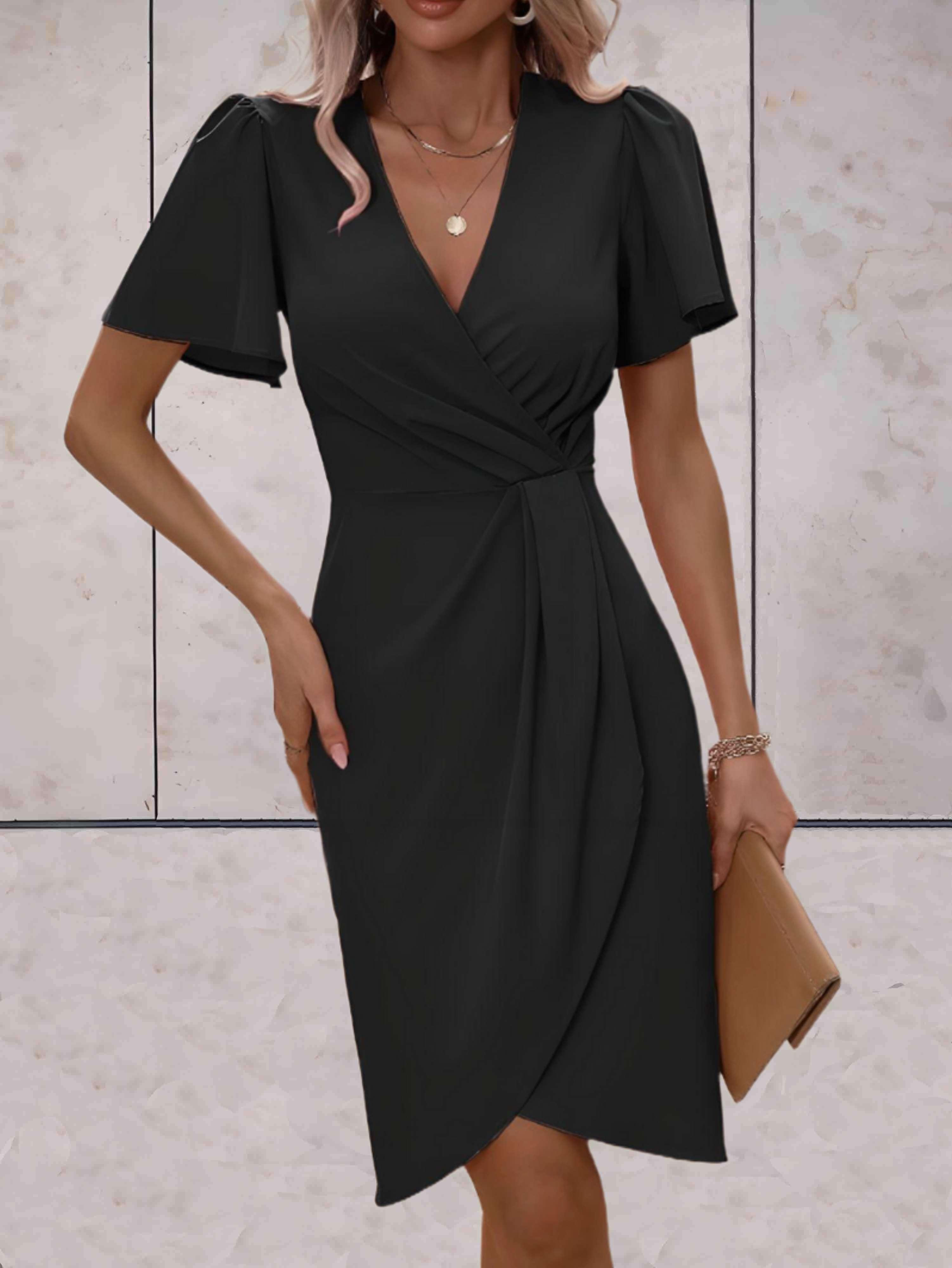 Marie - Robe Portefeuille Chic Midi