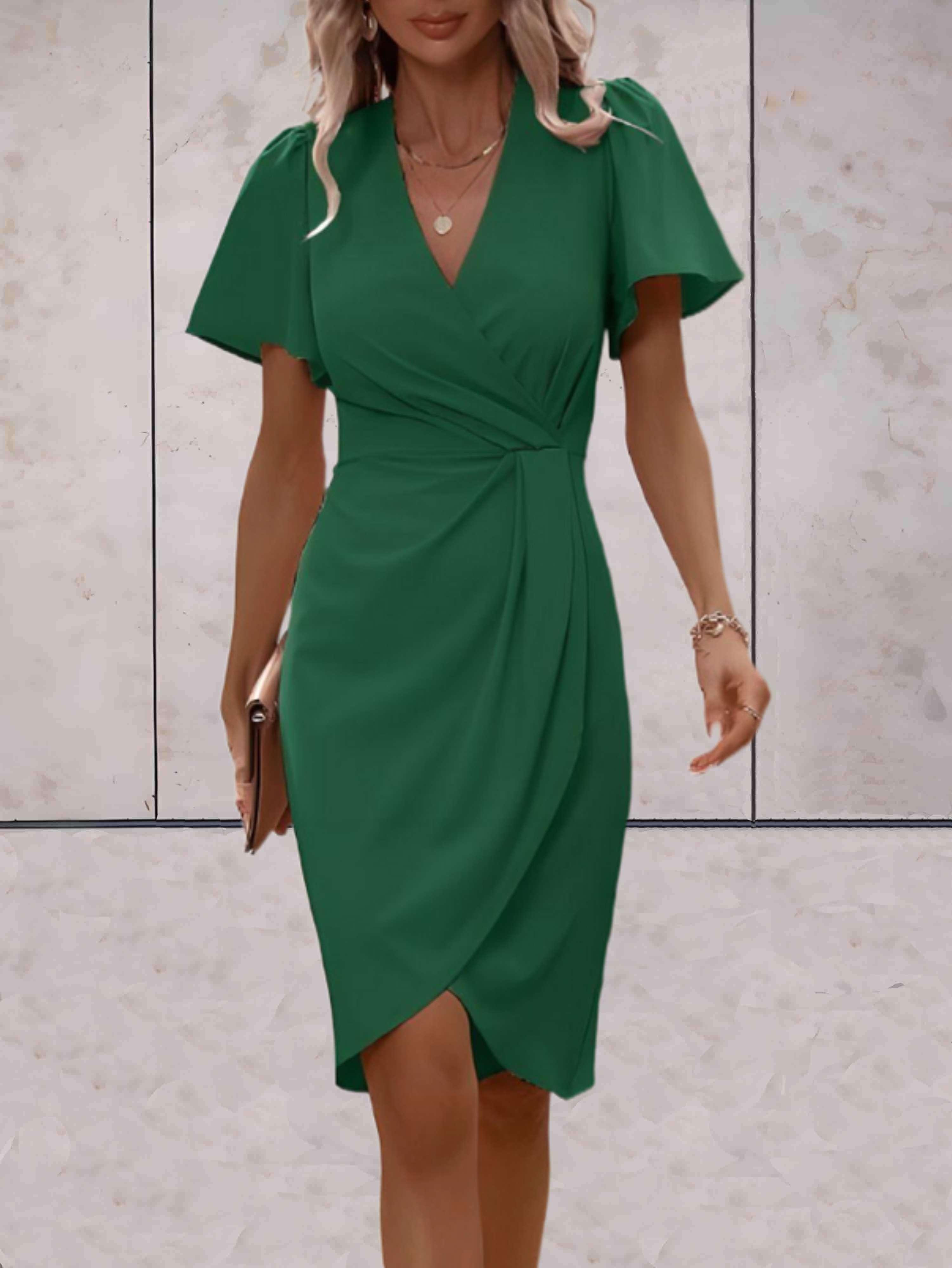 Marie - Robe Portefeuille Chic Midi