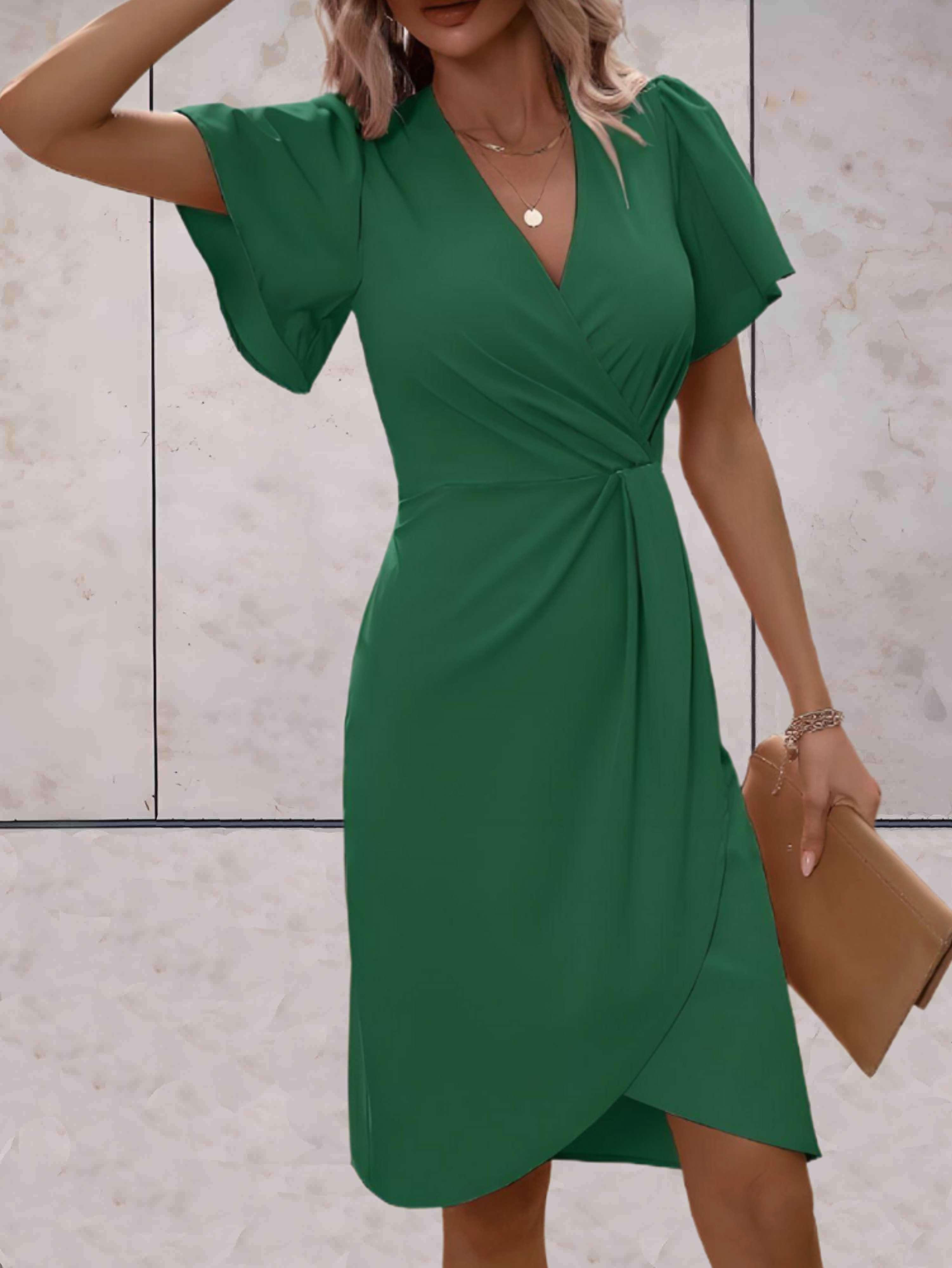 Marie - Robe Portefeuille Chic Midi