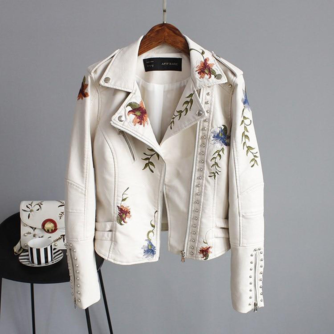Elina - Manteau cuir Femme