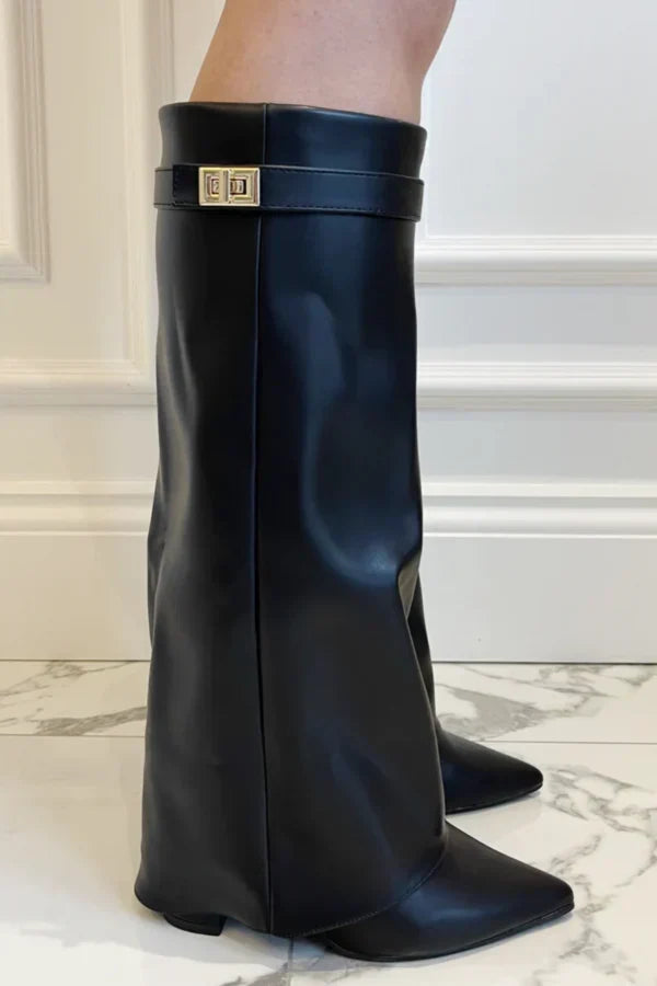 Claire | Bottes Élégantes Longues Daim